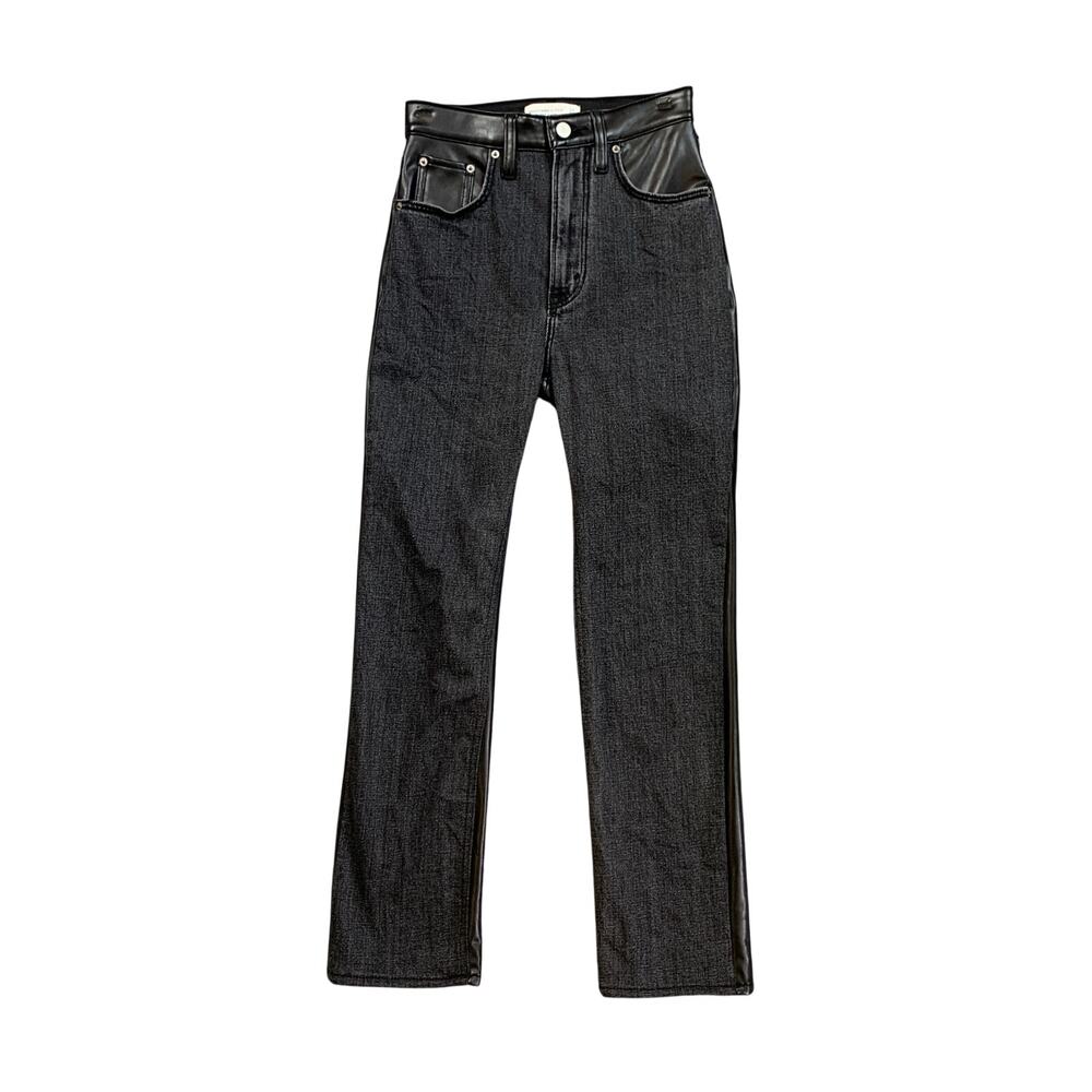 Abercrombie & Fitch Jeans Womens 24 Black Denim Ankle Straight Ultra High Rise